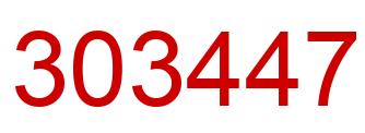 Number 303447 red image