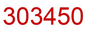 Number 303450 red image