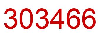 Number 303466 red image