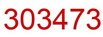Number 303473 red image