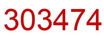 Number 303474 red image