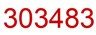 Number 303483 red image