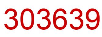 Number 303639 red image