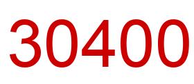 Number 30400 red image