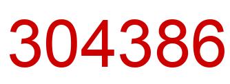 Number 304386 red image