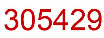 Number 305429 red image