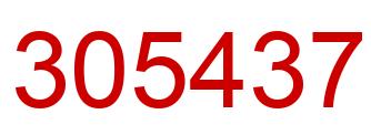 Number 305437 red image