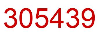 Number 305439 red image