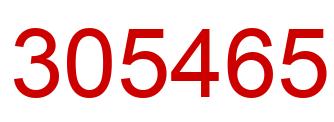 Number 305465 red image