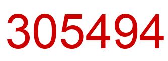 Número 305494 imagen rojo