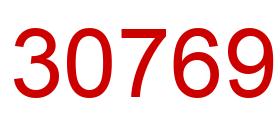 Number 30769 red image
