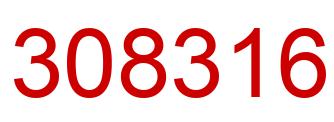 Number 308316 red image