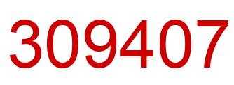 Number 309407 red image
