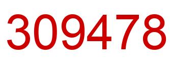 Number 309478 red image