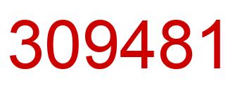 Number 309481 red image