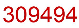 Number 309494 red image