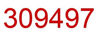 Number 309497 red image