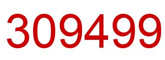 Number 309499 red image