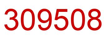 Number 309508 red image