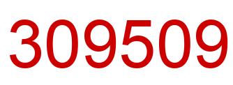 Number 309509 red image
