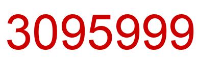 Number 3095999 red image