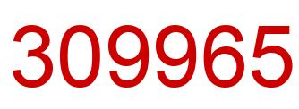 Number 309965 red image
