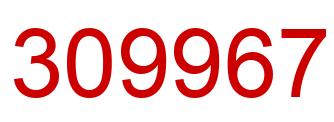 Number 309967 red image