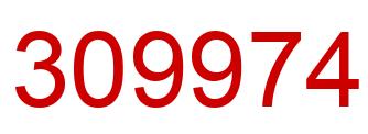 Number 309974 red image
