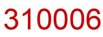 Number 310006 red image