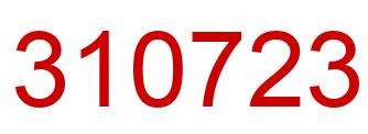 Number 310723 red image