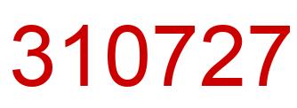 Number 310727 red image