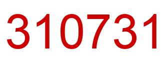 Number 310731 red image