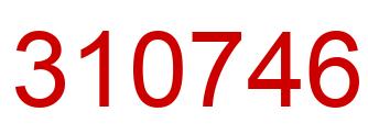 Number 310746 red image