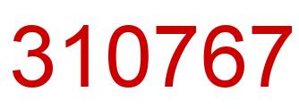 Number 310767 red image