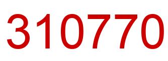 Number 310770 red image