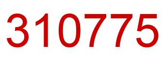Number 310775 red image