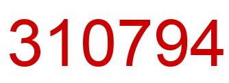 Number 310794 red image