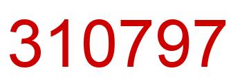 Number 310797 red image
