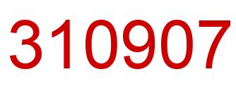 Number 310907 red image