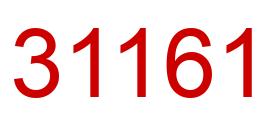 Number 31161 red image