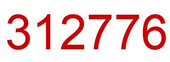 Number 312776 red image