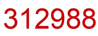 Number 312988 red image