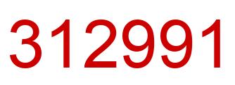 Number 312991 red image