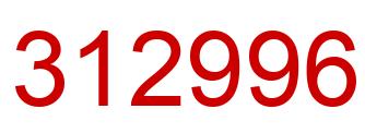 Number 312996 red image