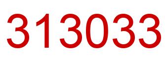 Number 313033 red image