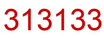 Number 313133 red image
