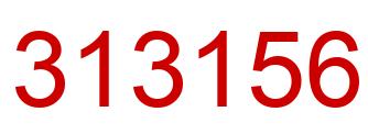 Number 313156 red image