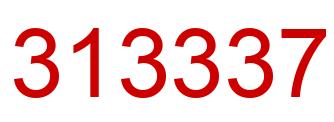 Number 313337 red image