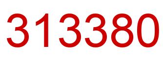 Number 313380 red image