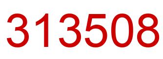 Number 313508 red image